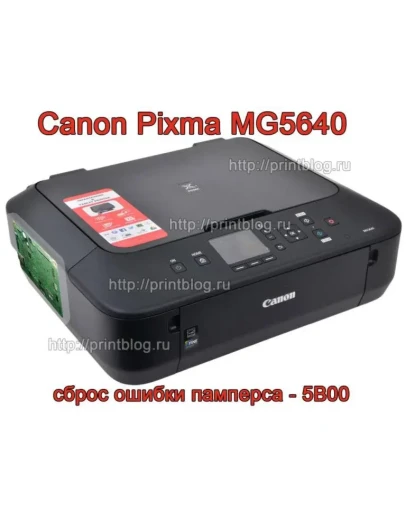 Дампы микросхем принтера Canon MG5640 для сброса 5B00