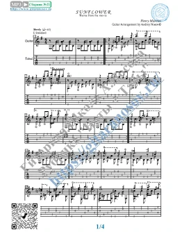 Подсолнухи (Ноты и табы для гитары соло)