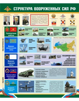 Плакат Структура Вооруженных сил РФ 2024