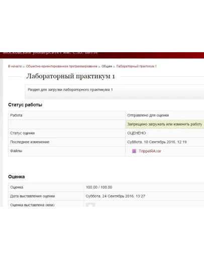 Объектно-ориентированное программирование МИЭМП Витте