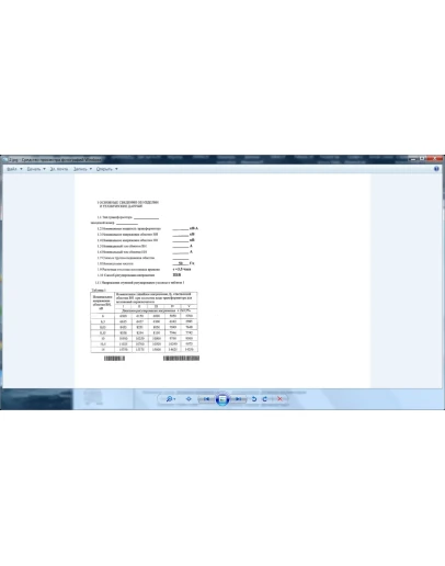 Бланк паспорта на Минские трансформаторы им. Козлова