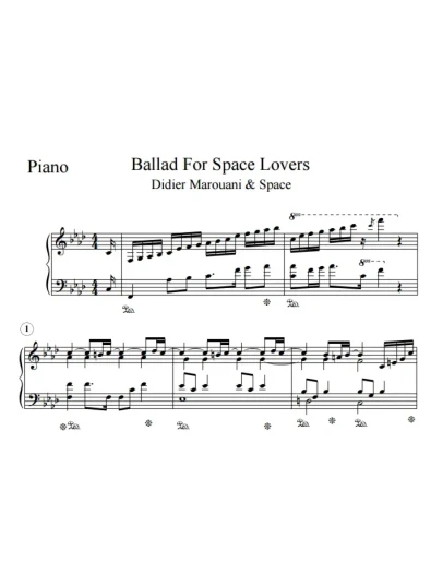 Ноты Didier Marouani &amp Space - Ballad For Space Lovers