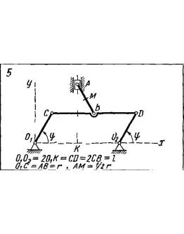 Задача К2 Вар. 05 термех из решебника Яблонский АА 1978