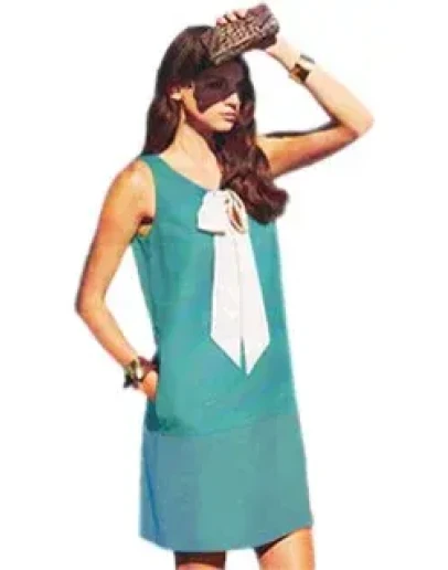 Выкройка летнего платья прямого силуэта в пяти размерах