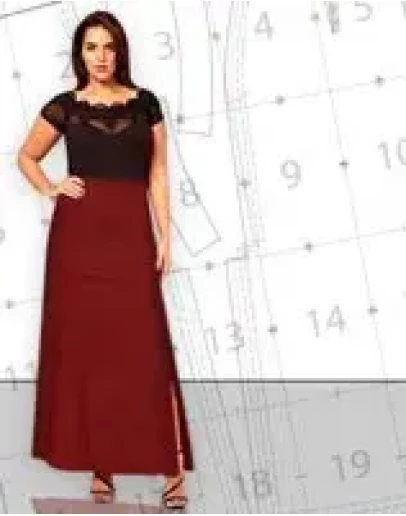 Выкройка юбки в пол для полных