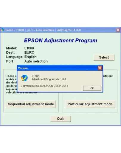 Epson L1800 Adjustment Program