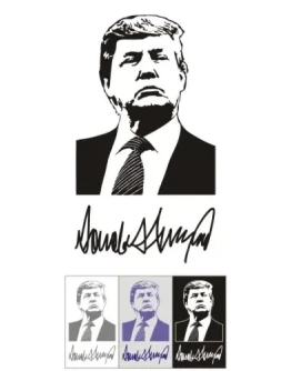 Дональд Трамп и его автограф. Вектор (Corel Draw). Дональд Трамп и его автограф. Вектор (Corel Draw).