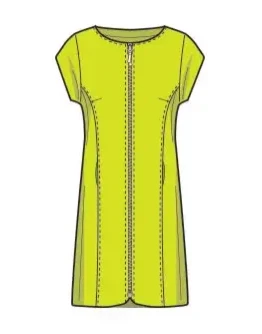 Выкройка длинного женского жилета с коротким рукавом Выкройка длинного женского жилета с коротким рукавом