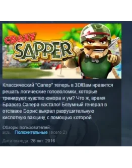 Crazy Sapper 3D STEAM KEY REGION FREE GLOBAL Crazy Sapper 3D STEAM KEY REGION FREE GLOBAL