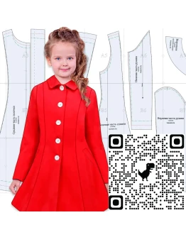 Выкройка пальто для девочек в трех размерах