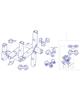 Система разъёмных соединений профильных труб Система разъёмных соединений профильных труб