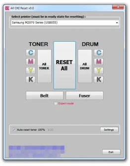Программа сброса расходных материалов OKI