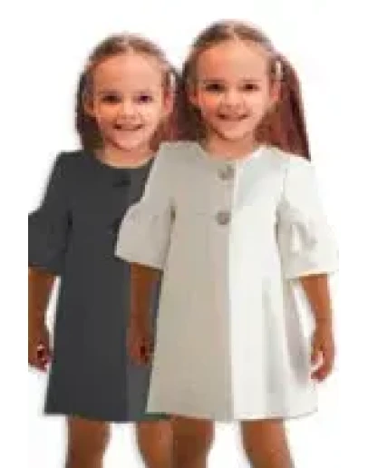 Выкройка модного платья-пальто для девочек