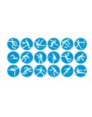 Виды спорта. Иконки-значки. В векторе (Corel Draw).