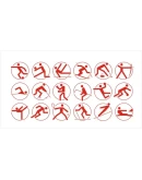 Виды спорта. Иконки-значки. В векторе (Corel Draw).