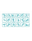 Виды спорта. Иконки-значки. В векторе (Corel Draw).