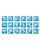 Виды спорта. Иконки-значки. В векторе (Corel Draw).