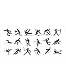 Виды спорта. Иконки-значки. В векторе (Corel Draw).