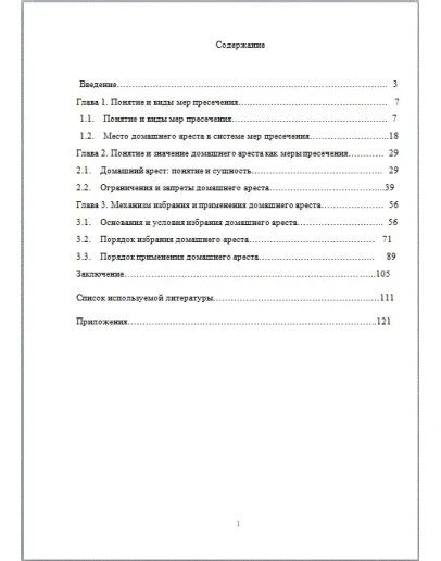 Домашний арест Дипломная работа 2017