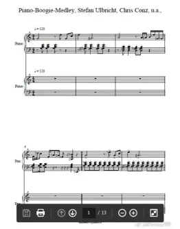 Piano-Boogie-Medley, Stefan Ulbricht, ноты -фортепиано