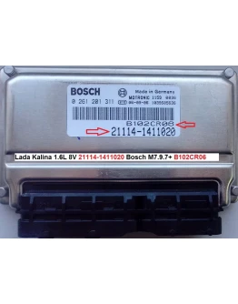 Lada Kalina 1.6L 8V 21114-1411020 M7.9.7 B102CR06 TUN