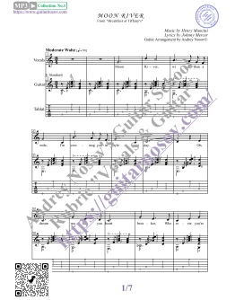 Moon River (Вокал Гитара Ноты Табы)