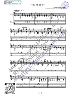Yesterday (Ноты и табы для гитары соло)