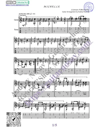 Michelle (Ноты и табы для гитары соло)