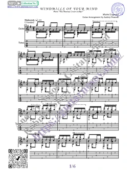 Windmills of Your Mind (Ноты, Табы для гитары соло)