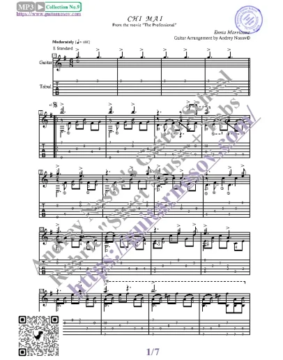 Chi Mai (Ноты и табы для гитары соло)