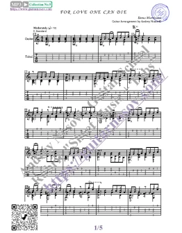 For love one can die (Ноты и табы для гитары соло)