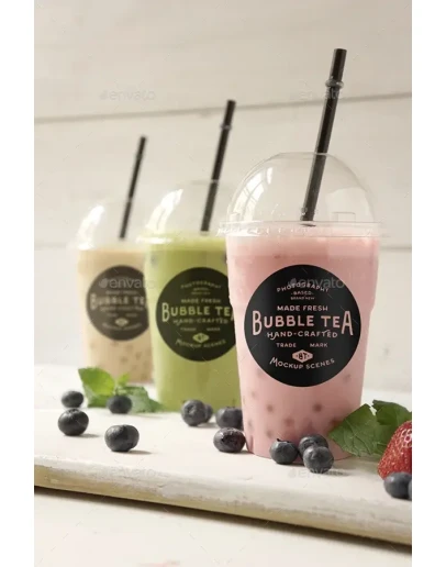 Bubble tea Coctail mockup