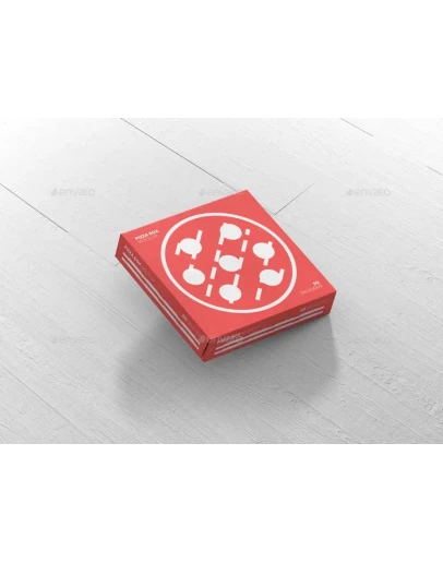 Pizza Box Mockup - Double Pack Supermarket Edition
