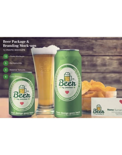 Beer Package &amp Branding Mock-ups