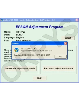 Epson WF-3720, WF-3725 Adjustment Program