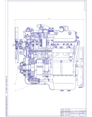 Чертеж Двигатель ЯМЗ-236