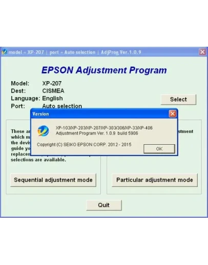 XP103, XP203, XP207, XP303, XP306, XP406 Adj Prog