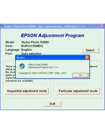 Epson R2880 Adjustment Program