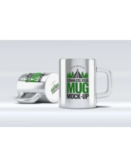 Stainless Steel Mug Mockup