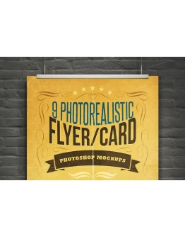 Realistic Flyer/Card Mockups Vol.1