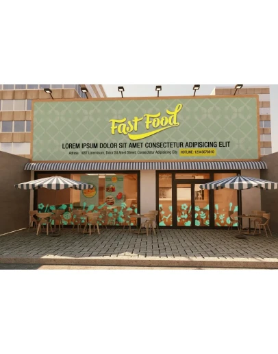 THE MOCKUP BRANDING FOR FAST FOOD OUTLETS