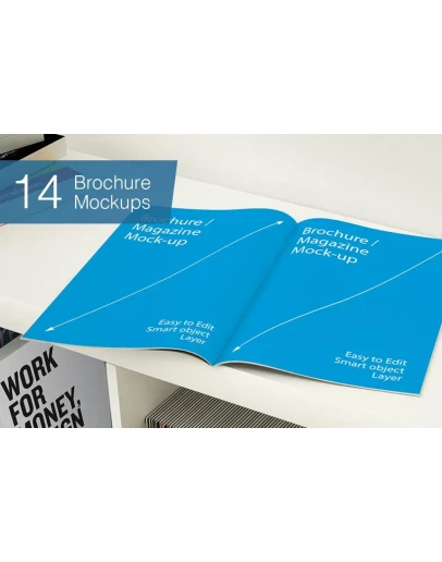 Brochure Mockups - 14 poses