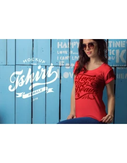 Female T-Shirt Mockup