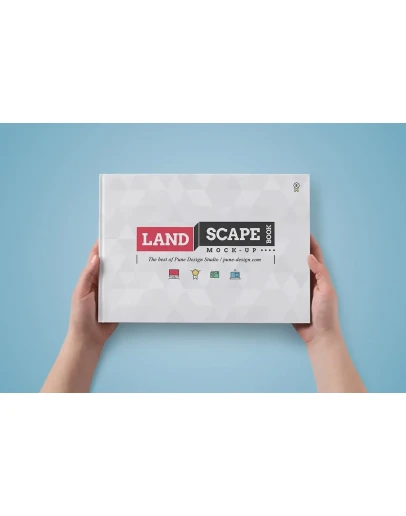 Landscape Book Mock-Up Set