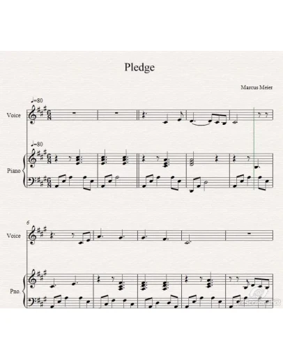 Pledge Marcus Meier piano cover
