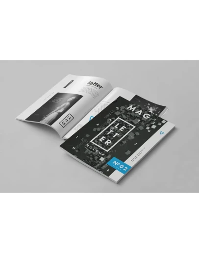 Horizontal US Letter Magazine Mock up 2
