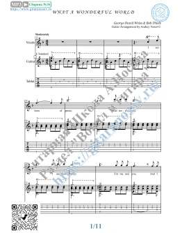 What a Wonderful World (Вокал Гитара Ноты Табы)