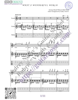 What a Wonderful World (Вокал Гитара Ноты Табы)