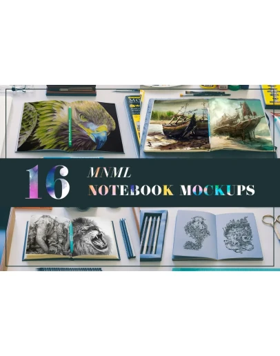 MNML Notebooks Mockups MNML Notebooks Mockups