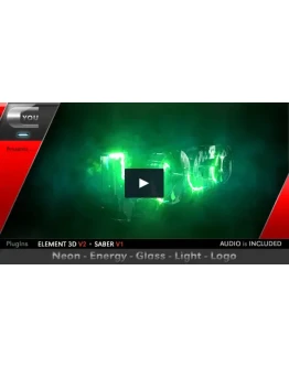 After Effects Template Neon Energy Glass Light Logo